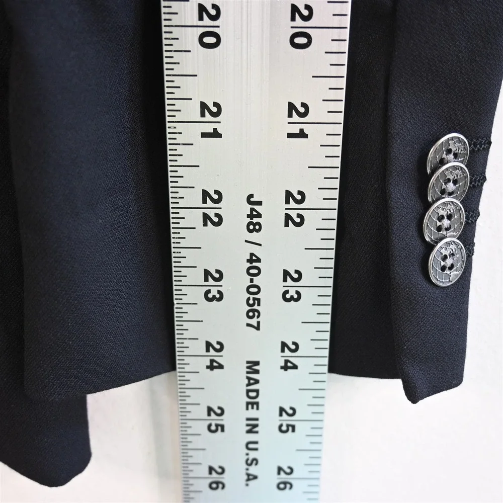 Joseph Abboud 42S Black Super 120s Wool Slim Mens Blazer Suit Jacket Sport Coat
